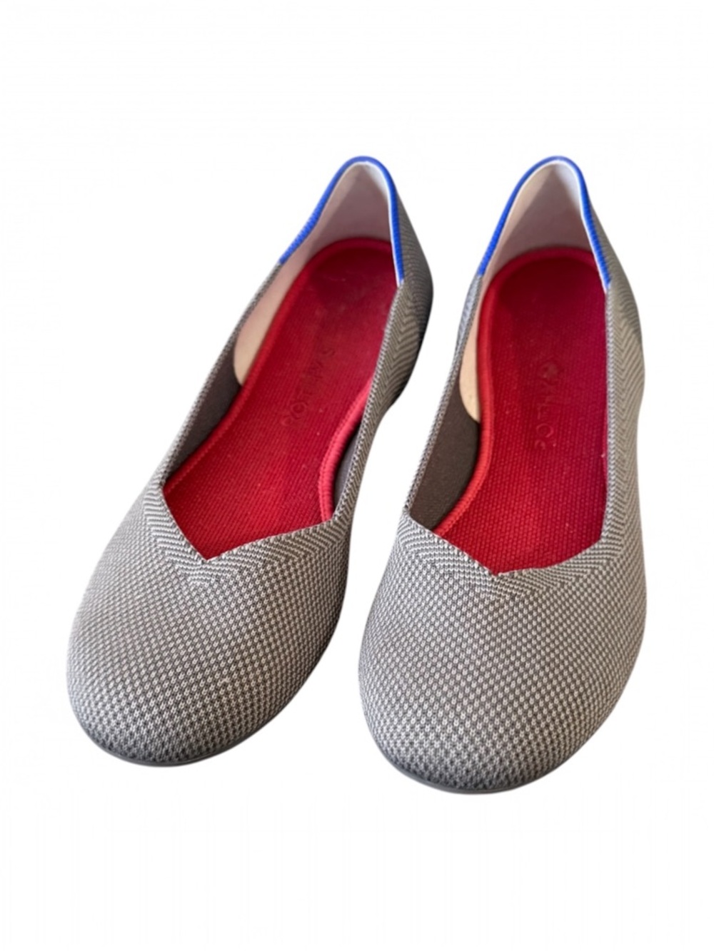 Rothy’s The Flat Light Grey Birdseye Knit Flats Women’s Size 10